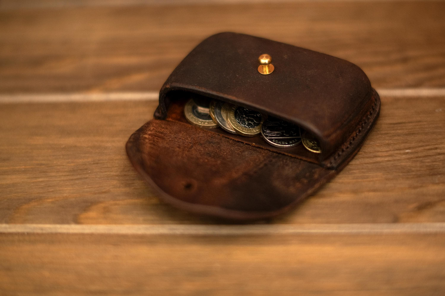Small leather coin purse