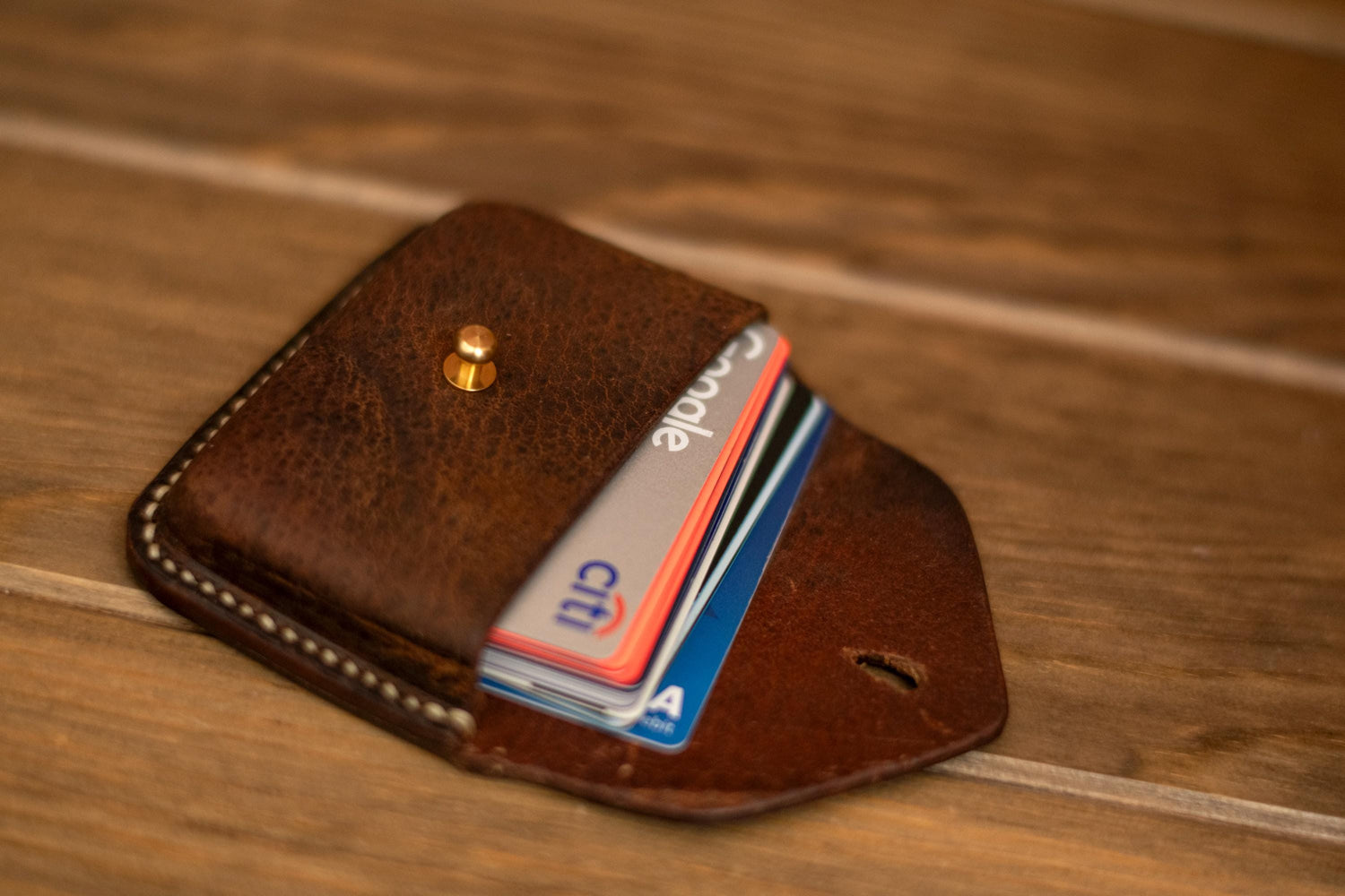 Small leather coin purse or card holder